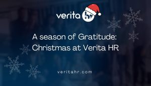 Illustration to article title: A season of Gratitude Christmas at Verita HR