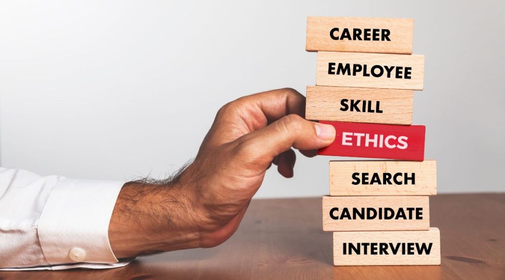 Illustration for the article entitled "Ethics in Recruitment"