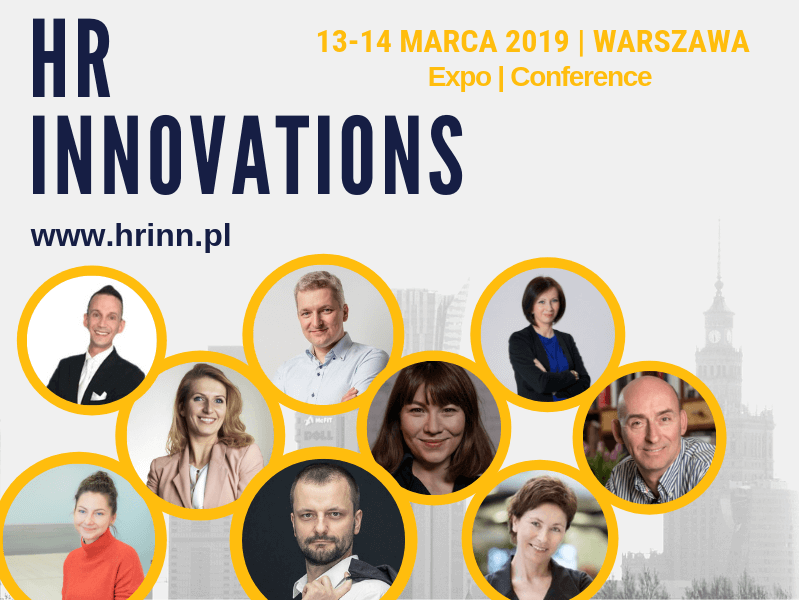 Ilustracja do artykułu: HR Innovations Poland 13-14 marca. Przedstawia podstawowe informacje o konferencji oraz zdjęcia prelegentów.