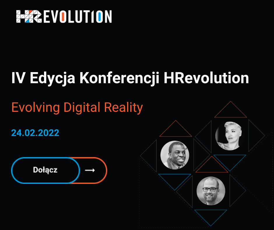 Obrazek jest ilustracją do artykułu : IV edycja konferencji HRevolution. Przedstawia podstawowe informacje o konferencji oraz zdjęcia prelegentów.||HREVOLUTION|